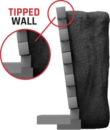 Tipped wall